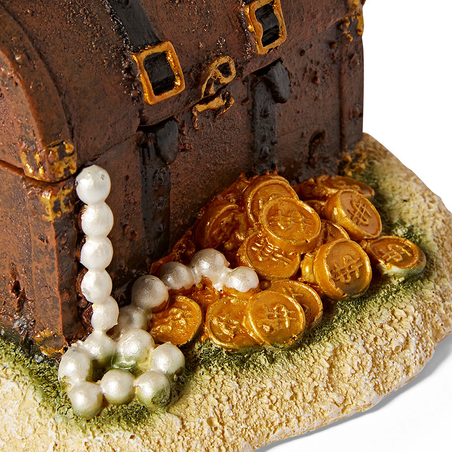 Aqua Town Bubbling Treasure Chest Aquarium Decoration – Aerating Tank Ornament