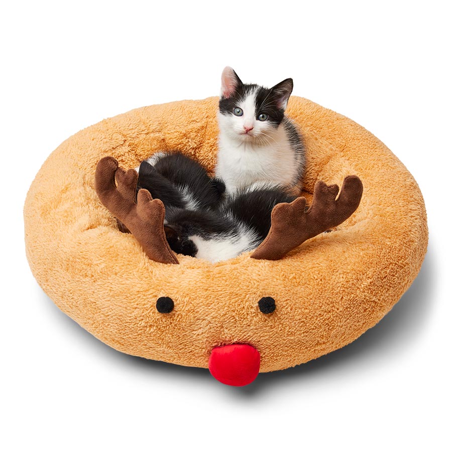 Super Soft Rudolf’s Rest Christmas Pet Bed – Festive Plush for Cats & Small Dogs